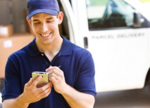 Service guy blue hat